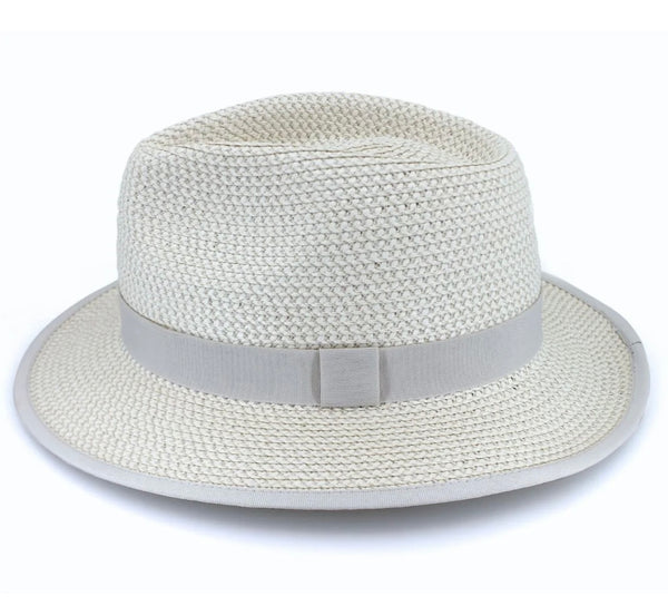 Izzy Fedora-Ivory Light Grey