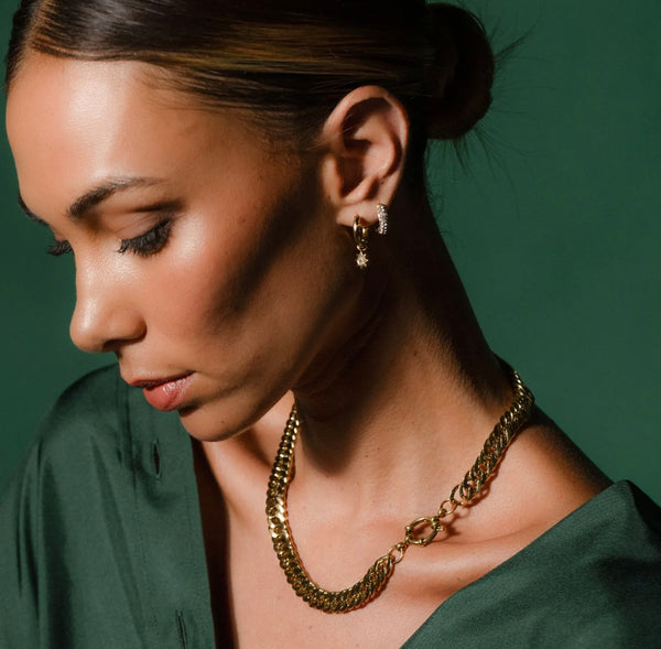 Nova Necklace CZ + Gold