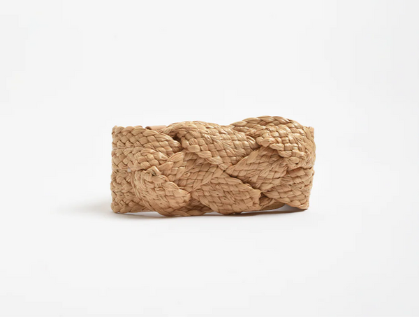 Knot Front Weave Stretch Belt Natural