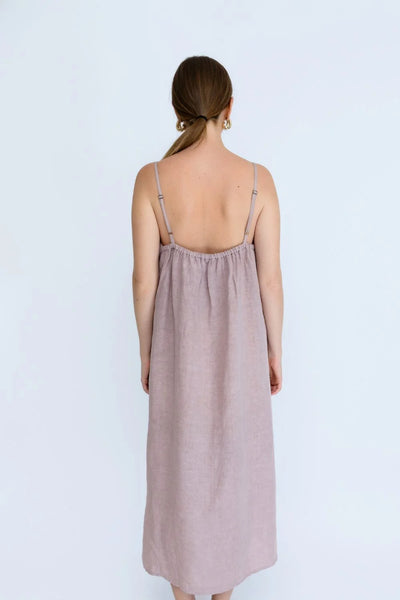 Midi Linen Slip Dress