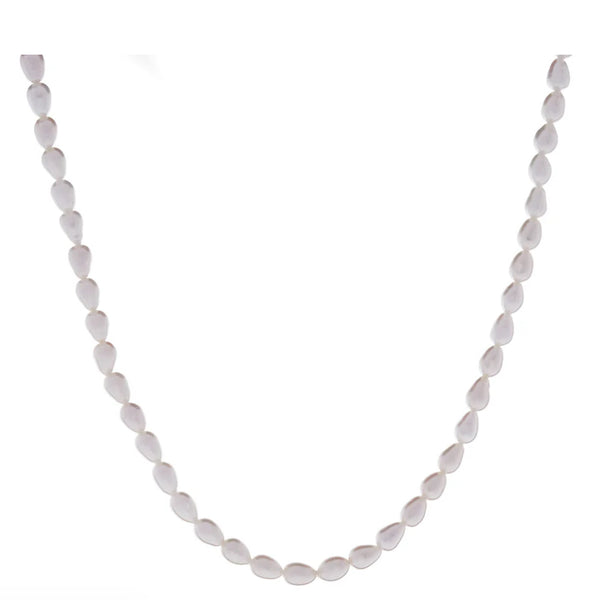Elke White Rice Pearl Necklace