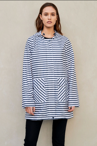 Womens Anyday 3/4 Raincoat - Stripe