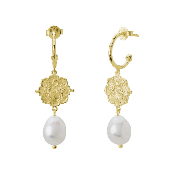 Loved Always Pearl Earrings- Gold