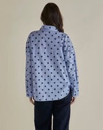 Sage Shirt - Polka Dot Stripe Blue