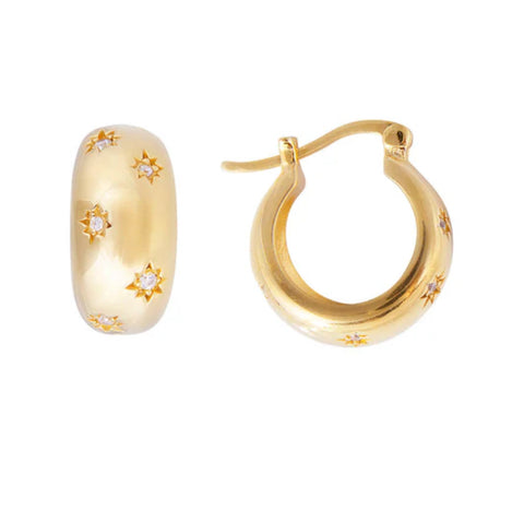 Starburst flared hoops