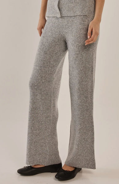 Nash Knit Pant- Grey Marle