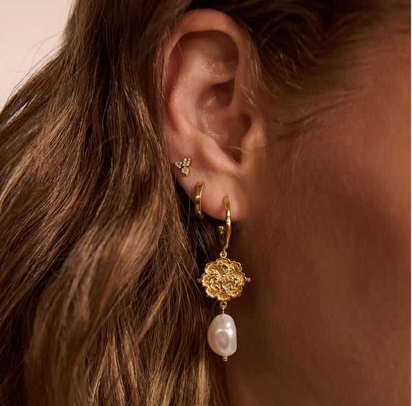 Loved Always Pearl Earrings- Gold