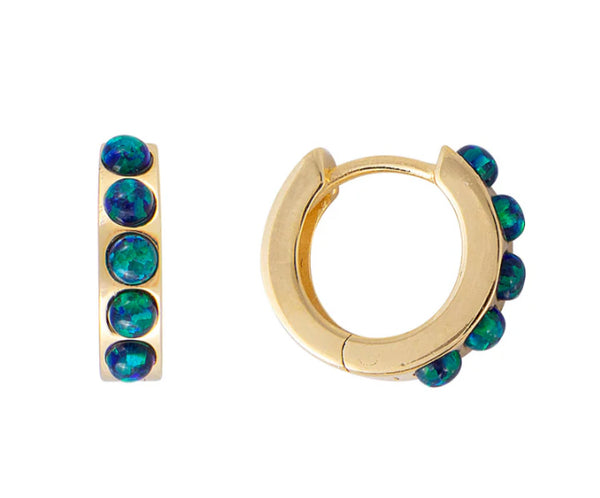 Jade Opal Crystal Huggies