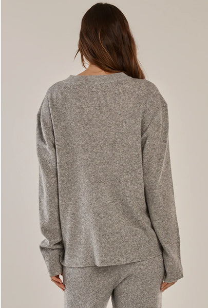 Ruby Knit Sweater- Grey Marle