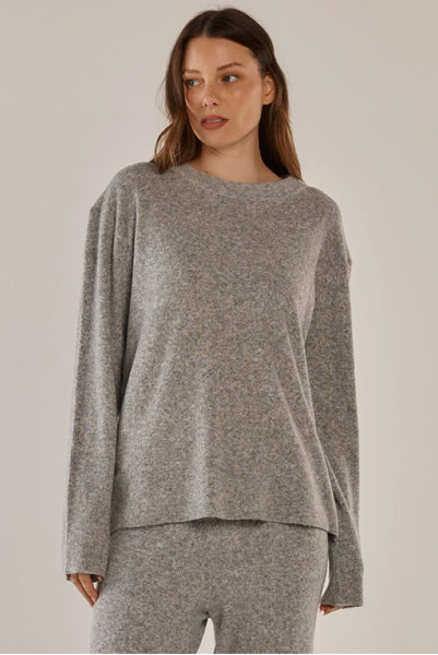 Ruby Knit Sweater- Grey Marle