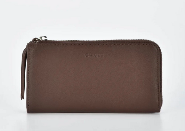 Alina RFID Safe Leather Zip Around Wallet