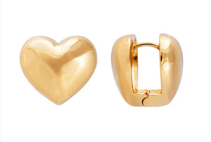 Puffed heart earrings