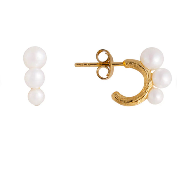 Triplet Pearl Studs