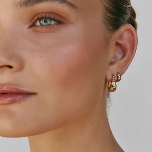 Starburst flared hoops