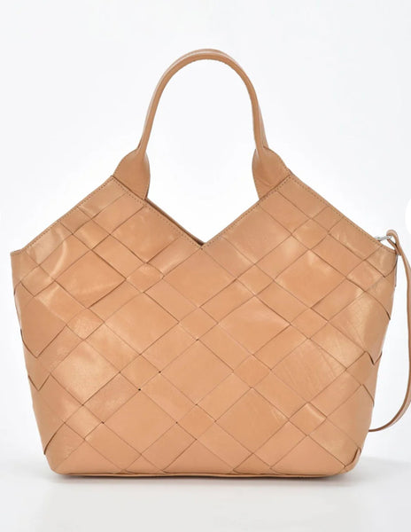 Baxter weave leather tote