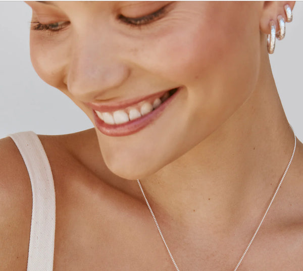 Antique Silver Midi Hoops