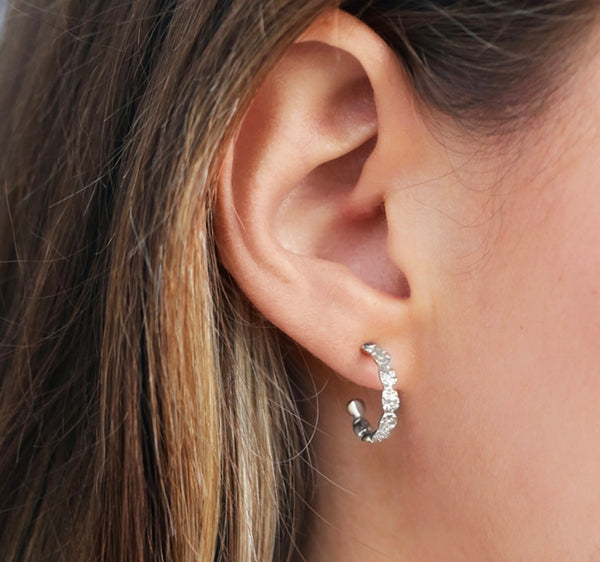 Pebble Hoop Earrings