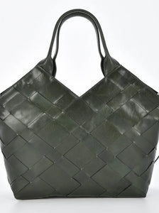 Baxter weave leather tote