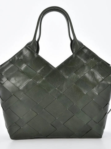 Baxter weave leather tote