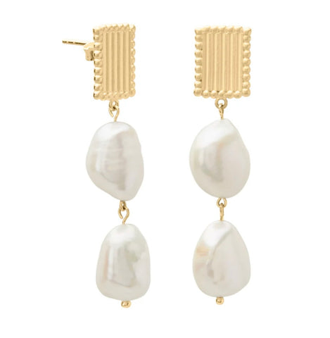 Aphrodite Goddess Medium Pearl Earrings