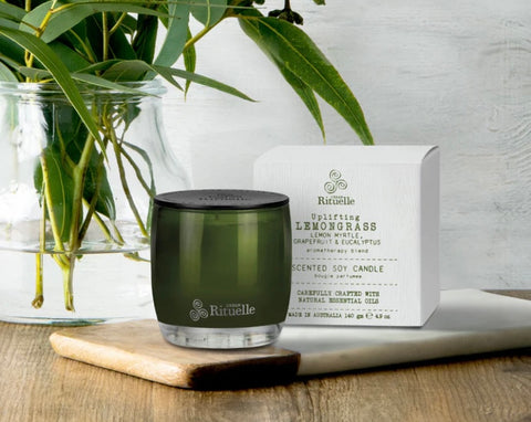 Lemongrass, Lemon Myrtle, Grapefruit & Eucalyptus
Scented Soy Candle | 140gm