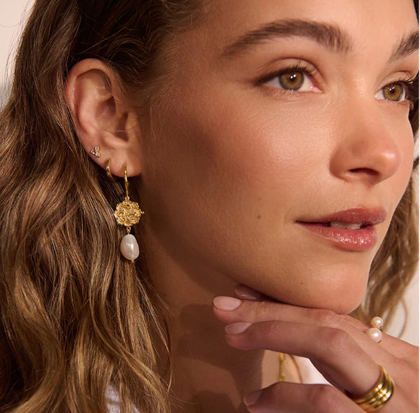 Loved Always Pearl Earrings- Gold