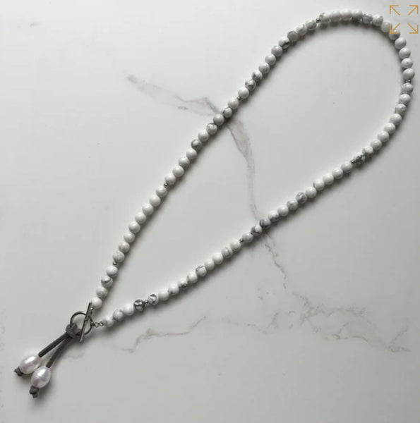 Chameleon Necklace- White Howlite