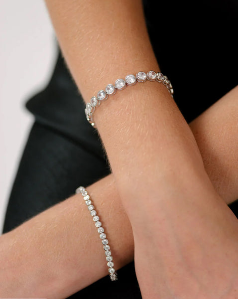 Elle Silver Tennis Bracelet