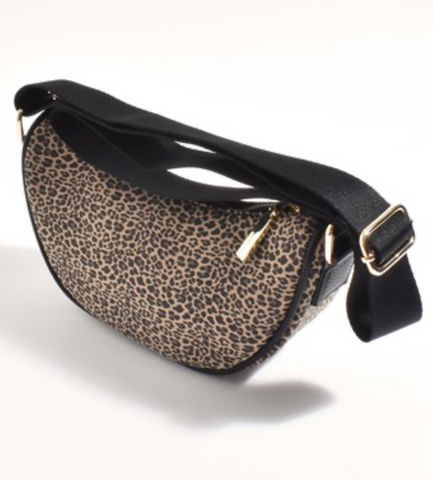 Luella Leopard Saddle Crossbody Bag