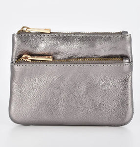 Comet Leather Metallic Coin Key Pouch