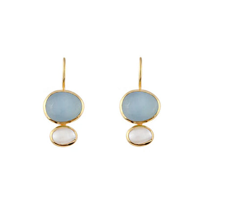 Cubism earrings-Aquamarine