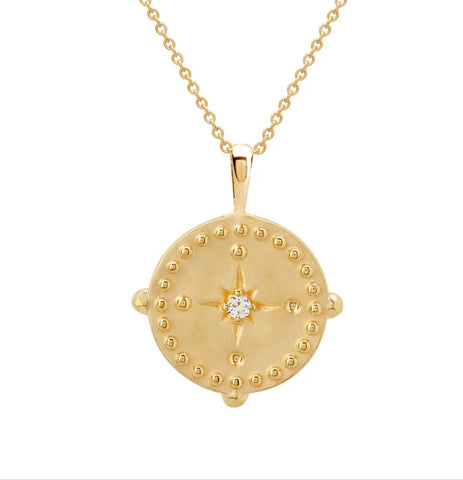 Pendant Disc Necklace-into the light