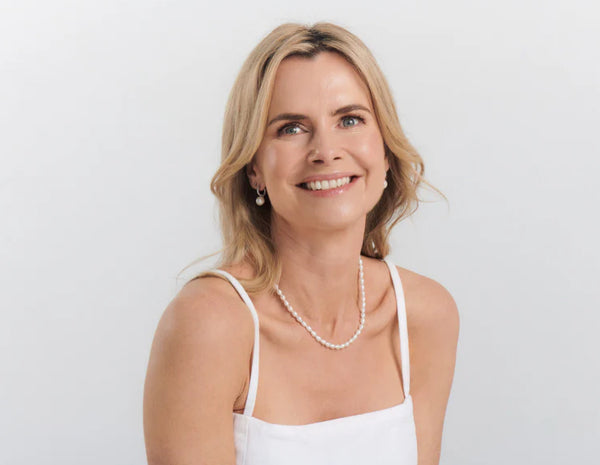 Elke White Rice Pearl Necklace