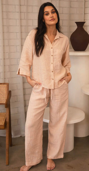 Wide Leg Linen Pants