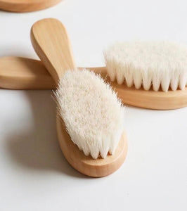 Gentle Baby Hair Brush - Soft Goat Hair Bristles & Sustainable Lotus Wood