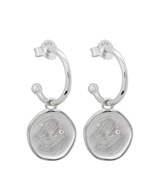 Empowerment Hoop Earrings is Sterling Silver