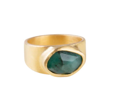 Free-Form Malachite Cocktail ring