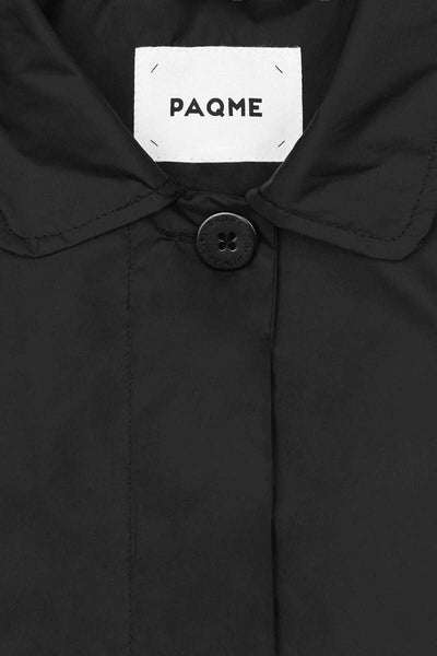 Womens Trench Recycled Raincoat - Black
