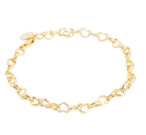Vintage heart chain bracelet