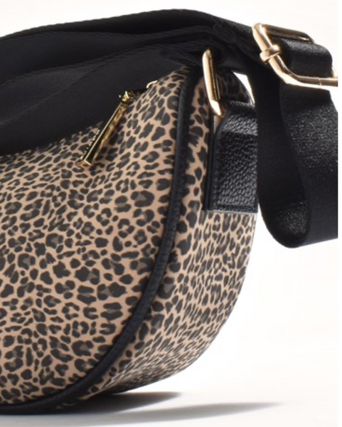Luella Leopard Saddle Crossbody Bag