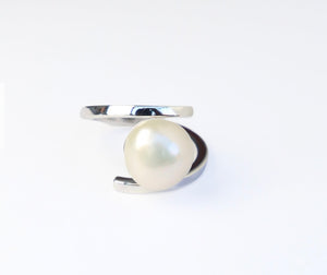 Arch Pearl Ring Silver