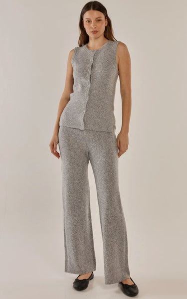 Nash Knit Pant- Grey Marle