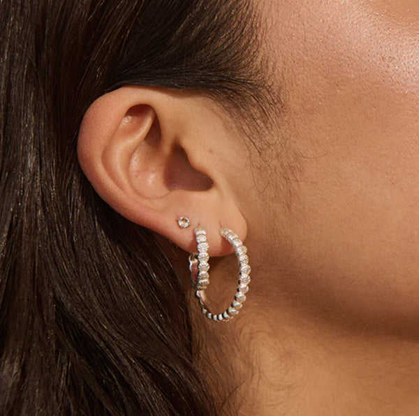 Soul Protector Small Shell Hoop Earrings