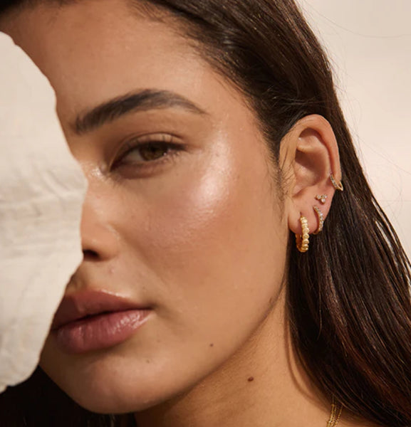 Soul Protector Small Shell Hoop Earrings