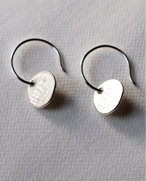 Silver Coin Hoops