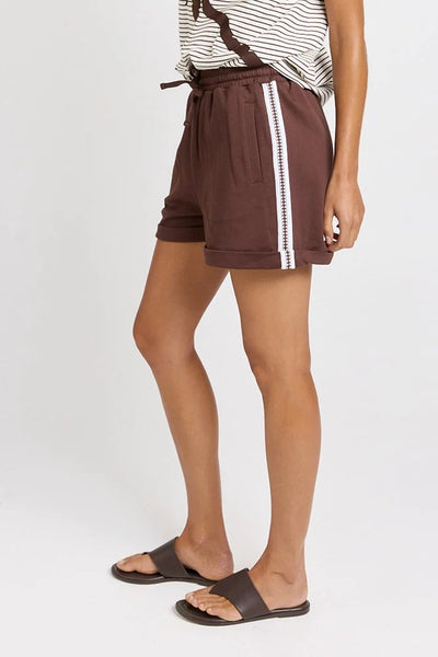 Nikki Relaxed Shorts-Chocolate
