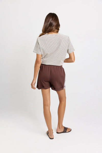Nikki Relaxed Shorts-Chocolate