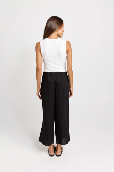 Bella Crop Pants-Black