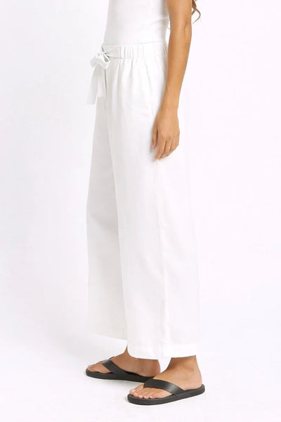 Bella Crop Pants-White