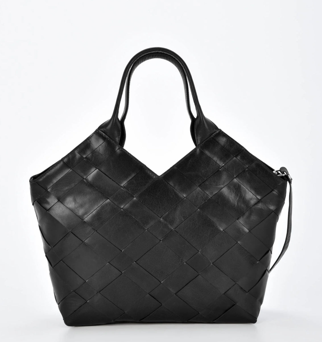 Baxter weave leather tote